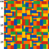 John Louden Extra- wide 60'' Lego like playing blocks cotton Fabric